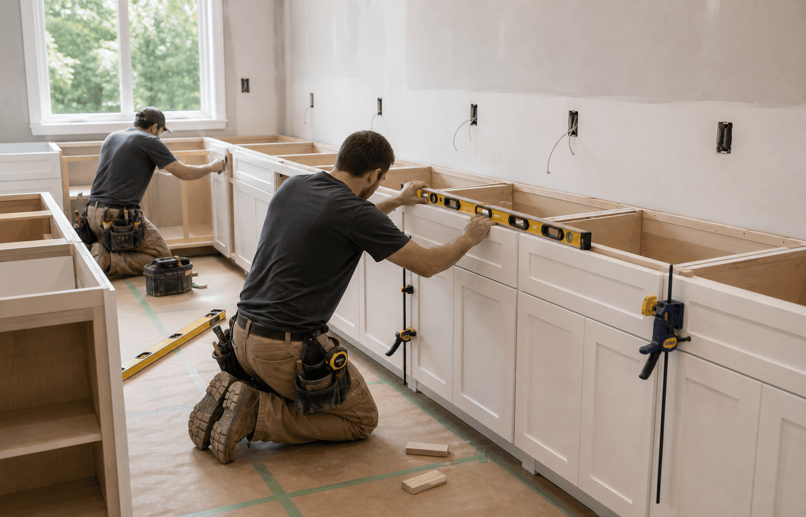 DAY 3 Cabinet Base kitchen remodel timeline